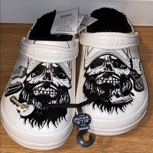 Luke Combs White & Black Lined Crocs